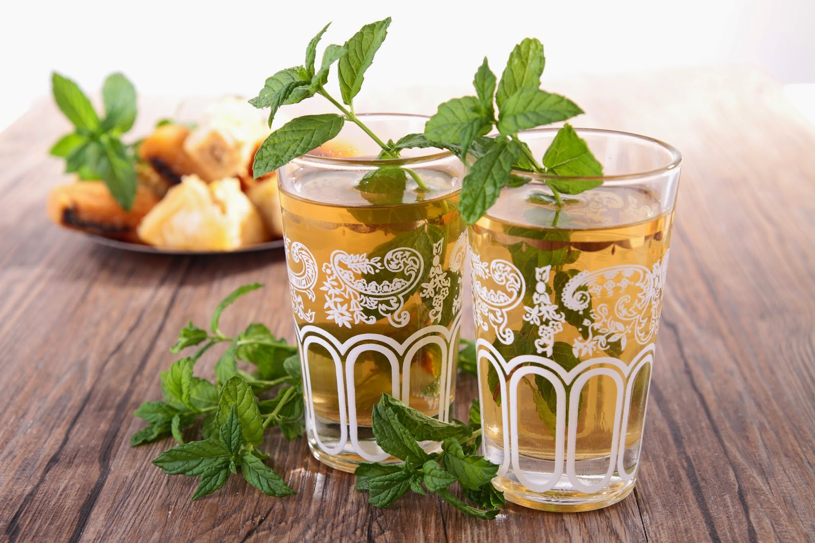 Preparation of Moroccan Mint Tea and Accompaniments